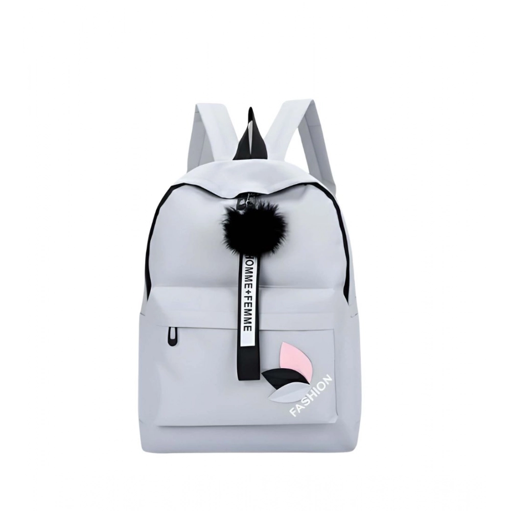 PID-65112-Generic-Unisex-PU-Leather-Solid-Medium-Zipper-Backpack-Grey-1-1000x1000-1.webp Unisex PU Leather Solid Medium Zipper Backpack (Grey) - Image 1