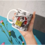 Anime Erased Head Ceramic Printed Coffee Mug (White) - Image 2