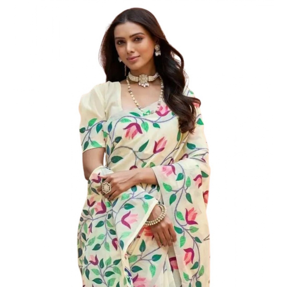 PID-65157-Women-s-Georgette-Printed-Saree-With-Unstitched-Blouse-5-5-Mtr-Cream-1-1000x1000-1.webp Women's Georgette Printed Saree With Unstitched Blouse 5.5Mtr (Cream) - Image 1