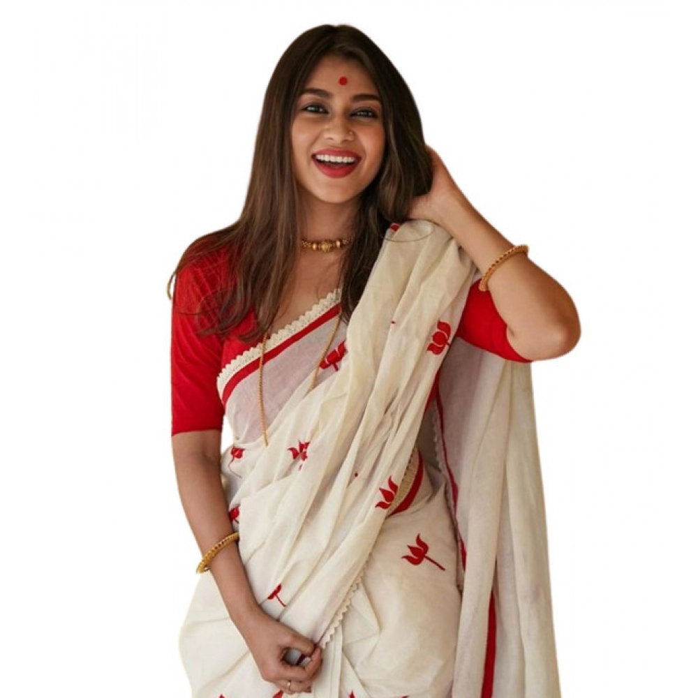 PID-65209-Women-s-Linen-Printed-Saree-With-Unstitched-Blouse-5-5-Mtr-White-1-1000x1000-1.webp Women's Linen Printed Saree With Unstitched Blouse 5.5Mtr (White) - Image 1