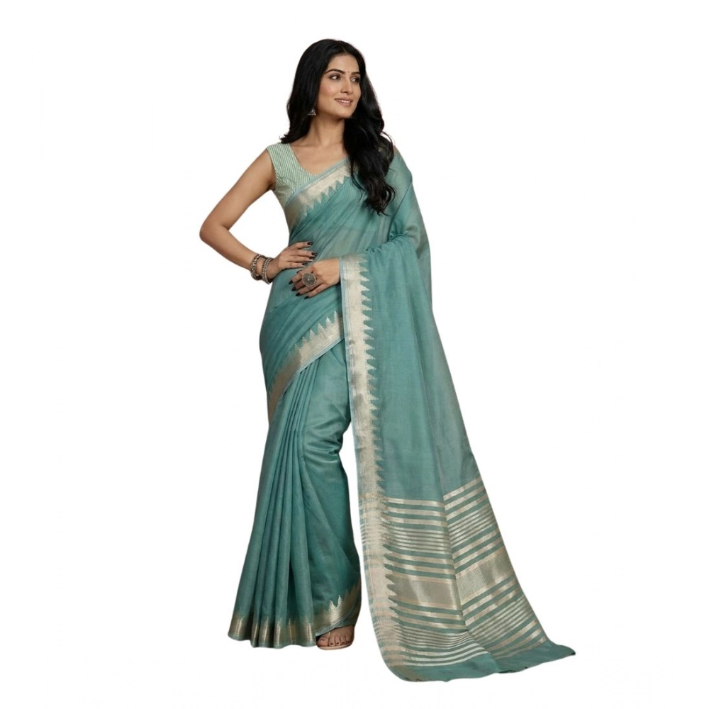 PID-65222-Women-s-Cotton-Printed-Saree-With-Unstitched-Blouse-5-5-Mtr-Teal-1-1000x1000-1.webp Women's Cotton Printed Saree With Unstitched Blouse 5.5Mtr (Teal) - Image 1