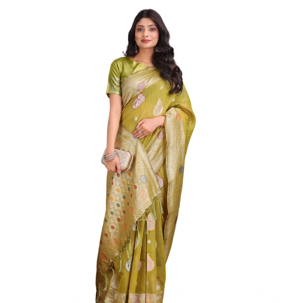 PID-65237-Women-s-Linen-Cotton-Printed-Saree-With-Unstitched-Blouse-5-5-Mtr-Mustrad-1-1000x1000-1.webp Women's Linen Cotton Printed Saree With Unstitched Blouse 5.5Mtr (Mustrad) - Image 1