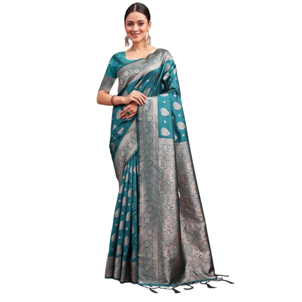 PID-65259-Women-s-Banarasi-Silk-Printed-Saree-With-Unstitched-Blouse-5-5-Mtr-Sea-Green-1-1000x1000-1.webp Women's Banarasi Silk Printed Saree With Unstitched Blouse 5.5Mtr (Sea Green) - Image 1