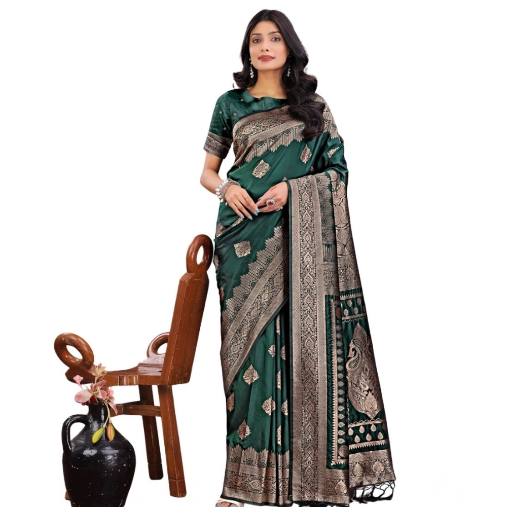 PID-65287-Women-s-Silk-Printed-Saree-With-Unstitched-Blouse-5-5-Mtr-Green-1-1000x1000-1.webp Women's Silk Printed Saree With Unstitched Blouse 5.5Mtr (Green) - Image 1