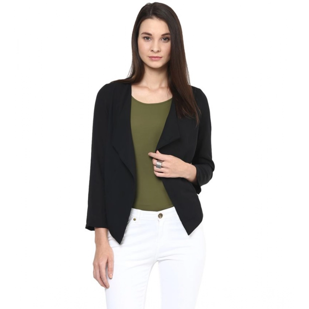 PID-65320-Women-s-Polyester-Solid-Long-Sleeves-Blazer-BLACK-1-1000x1000-1.webp Women's Polyester Solid Long Sleeves Blazer (Black) - Image 1