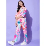 Women's Polyester Printed 3-4th Sleeve Co-Ord Set (Multicolor) - Image 3