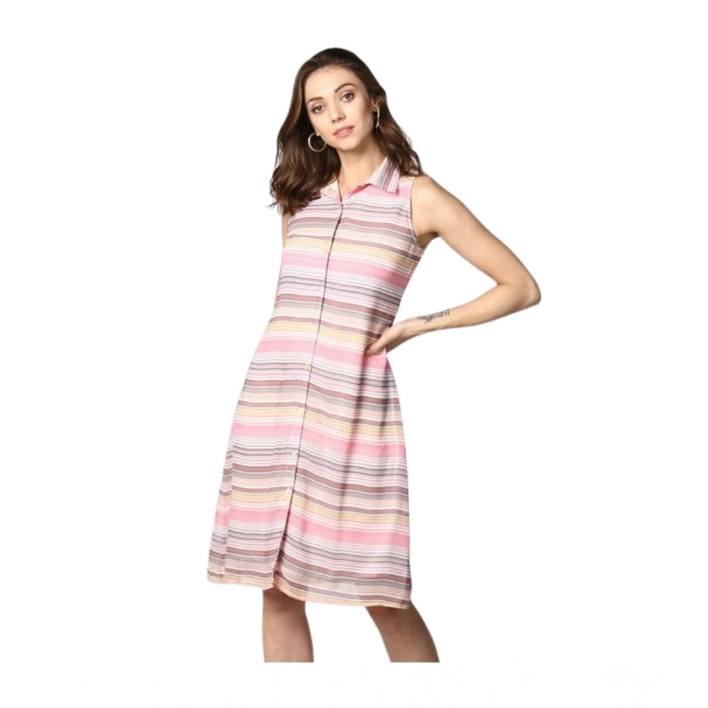 PID-65346-Women-s-Polyester-Striped-Sleeveless-Dress-Pink-1-1000x1000-1.webp Women's Polyester Striped Sleeveless Dress (Pink) - Image 1