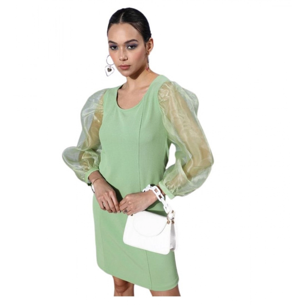 PID-65354-Women-s-Organza-And-Polyester-Lycra-Solid-Long-Sleeves-Dress-Green-1-1000x1000-1.webp Women's Organza And Polyester Lycra Solid Long Sleeves Dress (Green) - Image 1