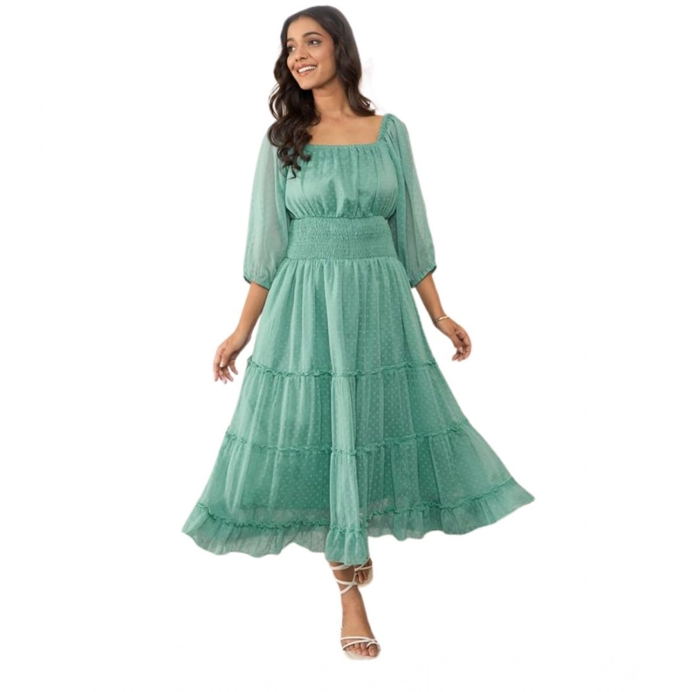 PID-65379-Women-s-Chiffon-Solid-Puff-Sleeve-Dress-Green-1-1000x1000-1.webp Women's Chiffon Solid Puff Sleeve Dress (Green) - Image 1