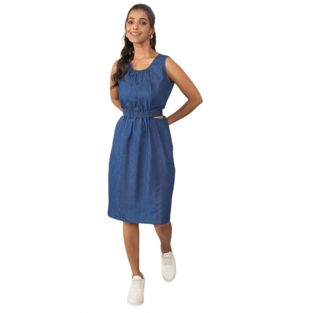 PID-65380-Women-s-Denim-Solid-Sleeveless-Dress-Blue-1-1000x1000-1.webp Women's Denim Solid Sleeveless Dress (Blue) - Image 1