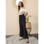 Women's Polyester Floral Half Sleeves Jumpsuit (Multicolor) - Image 5