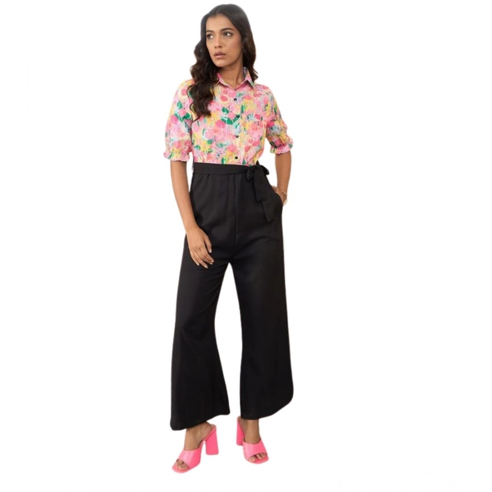 PID-65399-Women-s-Polyester-Floral-Half-Sleeves-Jumpsuit-Pink-Black-1-1000x1000-1.webp Women's Polyester Floral Half Sleeves Jumpsuit (Multicolor) - Image 1