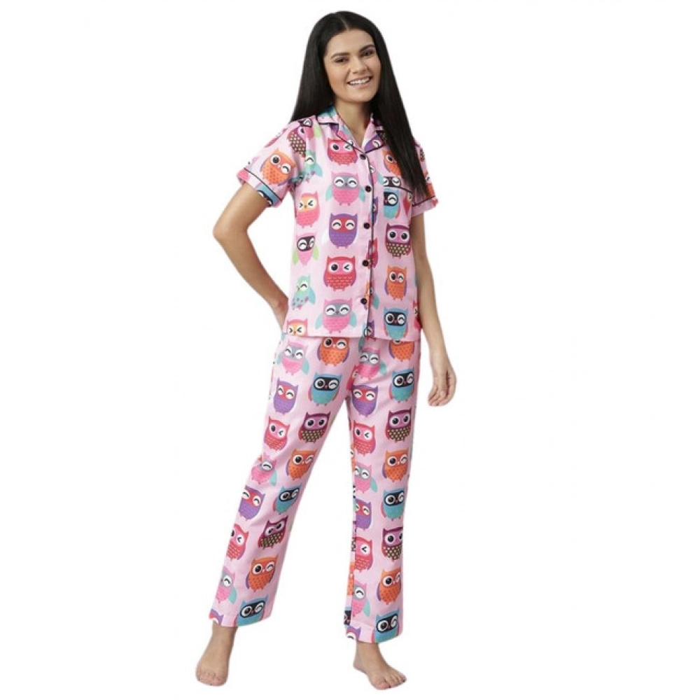 PID-65409-Women-s-Cotton-Blend-Printed-Short-Sleeve-Night-Suit-Pink-1-1000x1000-1.webp Women's Cotton Blend Printed Short Sleeve Night Suit (Pink) - Image 1