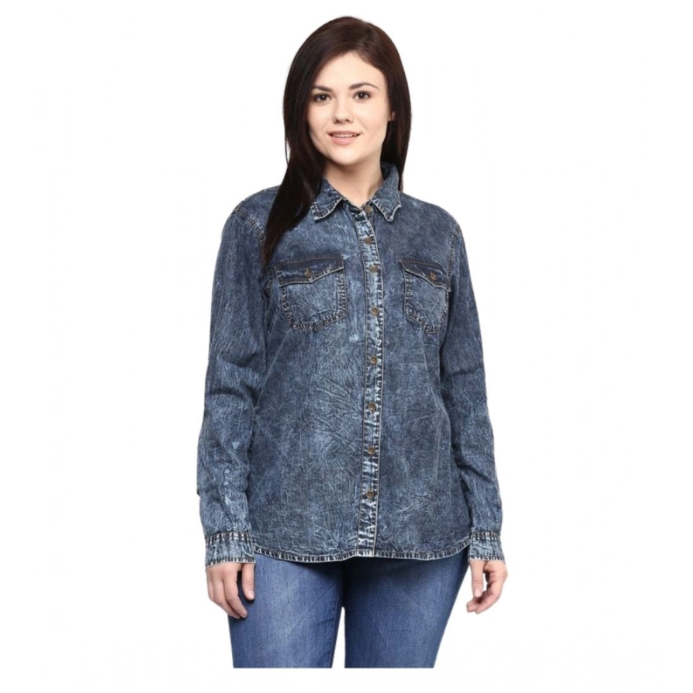 PID-65419-Women-s-Denim-Solid-Long-Sleeves-Shirt-Blue-1-1000x1000-1.webp Women's Denim Solid Long Sleeves Shirt (Blue) - Image 1