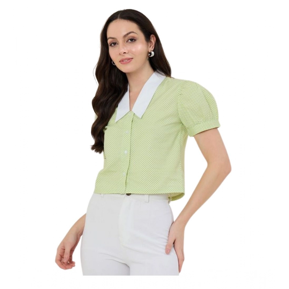 PID-65420-Women-s-Cotton-Striped-Half-Sleeve-Shirt-Green-White-1-1000x1000-1.webp Women's Cotton Striped Half Sleeve Shirt (Green - White) - Image 1