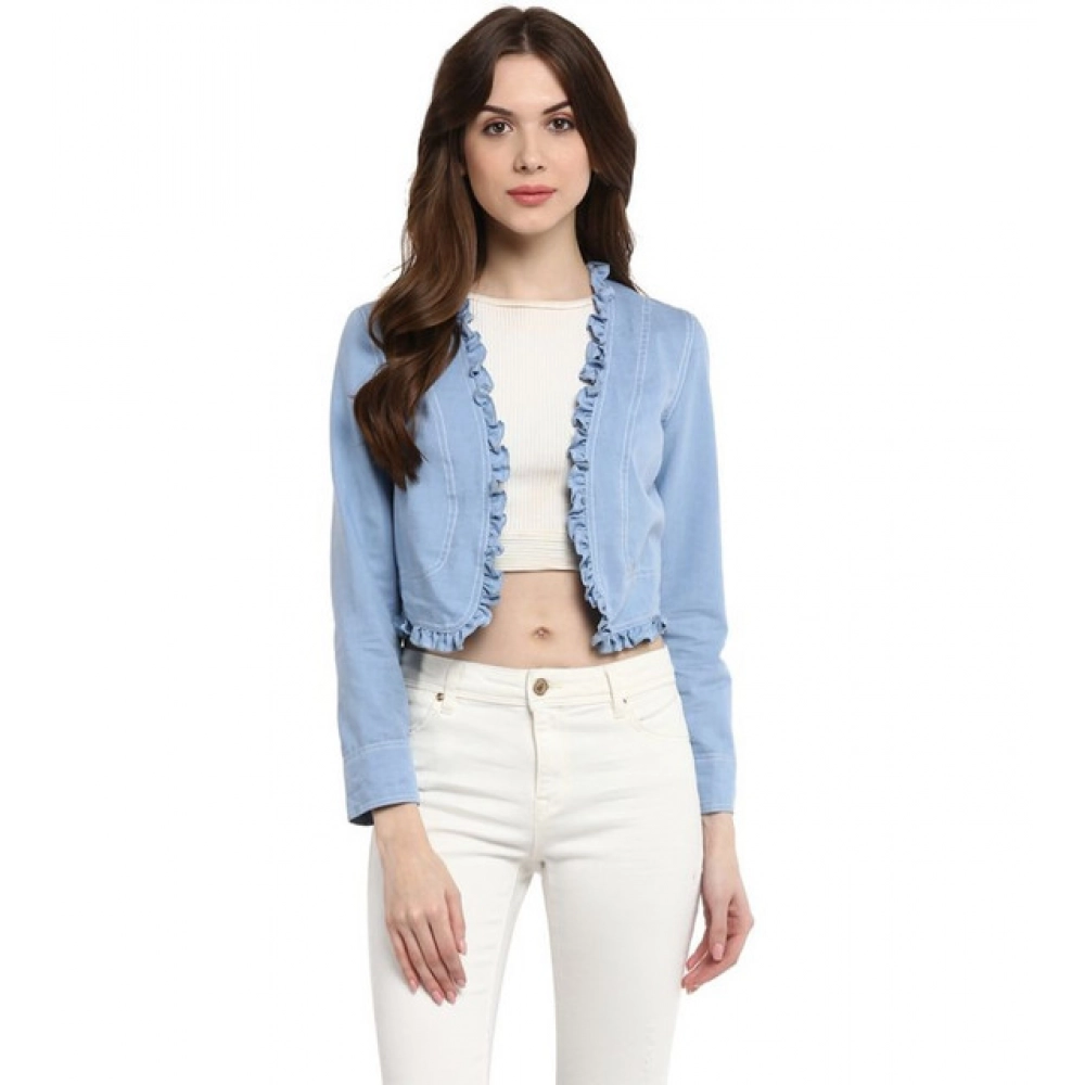 PID-65424-Women-s-Denim-Ruffled-Long-Sleeves-Shrug-Blue-1-1000x1000-1.webp Women's Denim Ruffled Long Sleeves Shrug (Blue) - Image 1