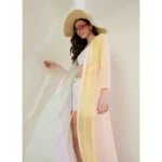 Women's Georgette Ombre Short Sleeve Shrug (Multicolor) - Image 3