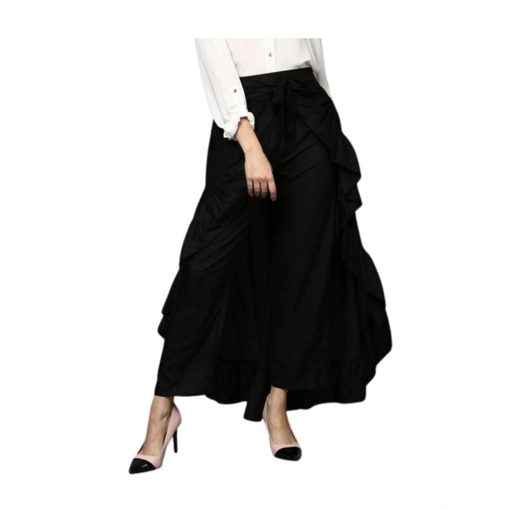 PID-65446-Women-s-Rayon-Ruffled-Elasticated-Skirt-Black-1-1000x1000-1.webp Women's Rayon Ruffled Elasticated Skirt (Black) - Image 1