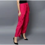 Women's Rayon Ruffled Elasticated Skirt (Pink) - Image 3
