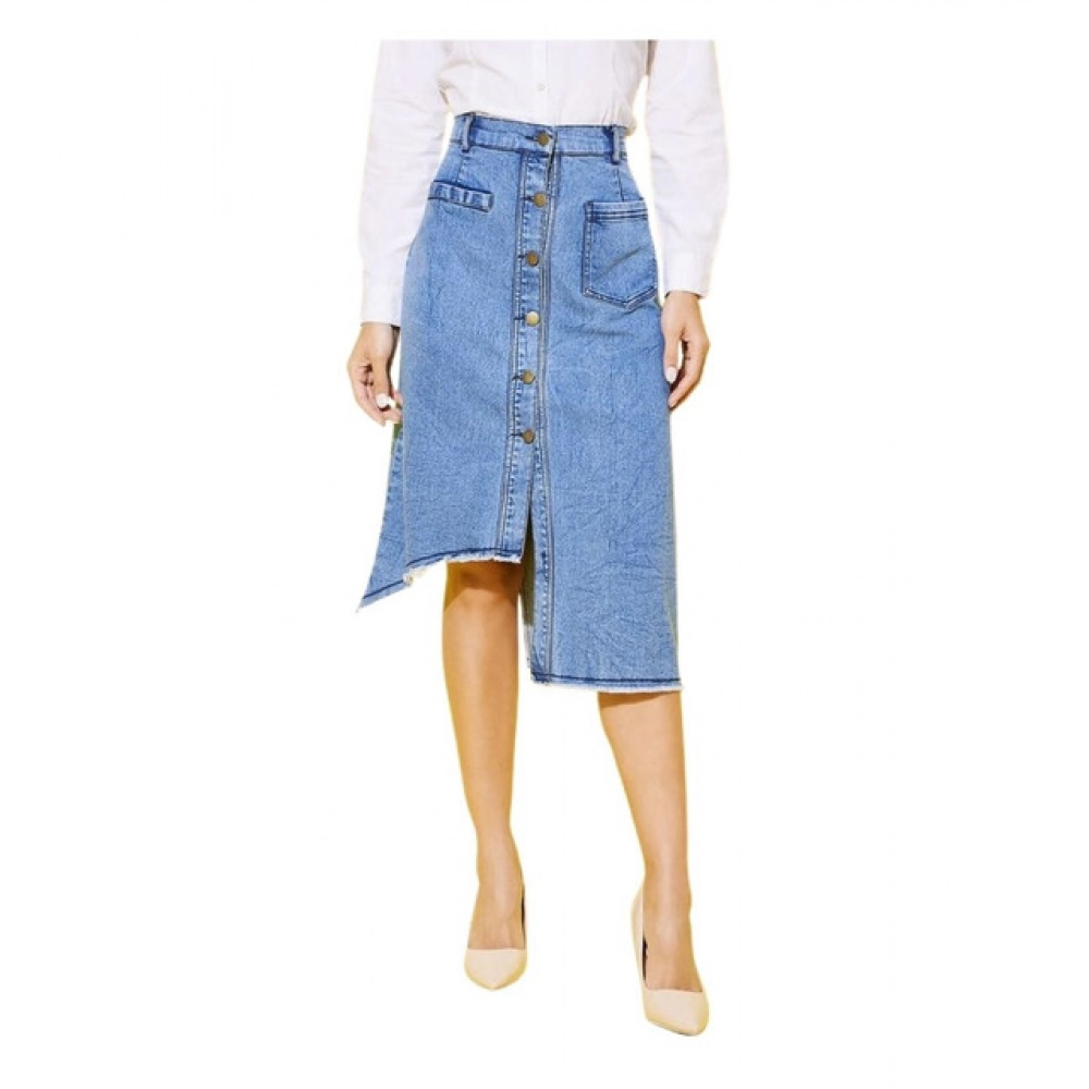 PID-65458-Women-s-Denim-Hi-Lo-Buttoned-Skirt-Blue-1-1000x1000-1.webp Women's Denim Hi Lo Buttoned Skirt (Blue) - Image 1