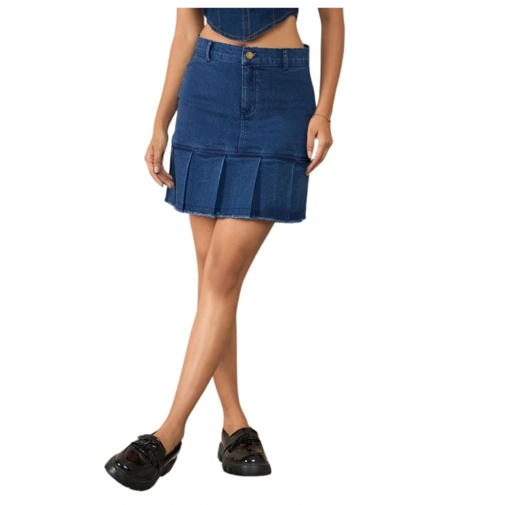 PID-65463-Women-s-Denim-Washed-Buttoned-Skirt-Blue-1-1000x1000-1.webp Women's Denim Washed Buttoned Skirt (Blue) - Image 1