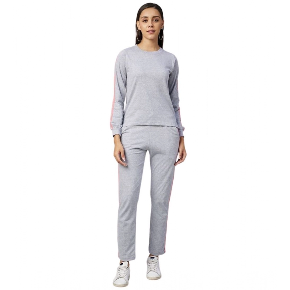 PID-65502-Women-s-Cotton-Solid-Long-Sleeves-Tracksuit-Light-Grey-Pink-1-1000x1000-1.webp Women's Cotton Solid Long Sleeves Tracksuit (Light Grey - Pink) - Image 1
