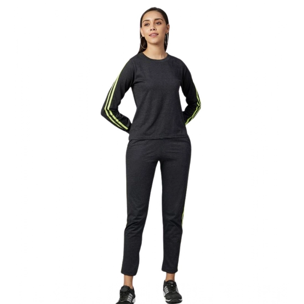 PID-65504-Women-s-Cotton-Solid-Long-Sleeves-Tracksuit-Dark-Grey-Lime-1-1000x1000-1.webp Women's Cotton Solid Long Sleeves Tracksuit (Dark Grey - Green) - Image 1