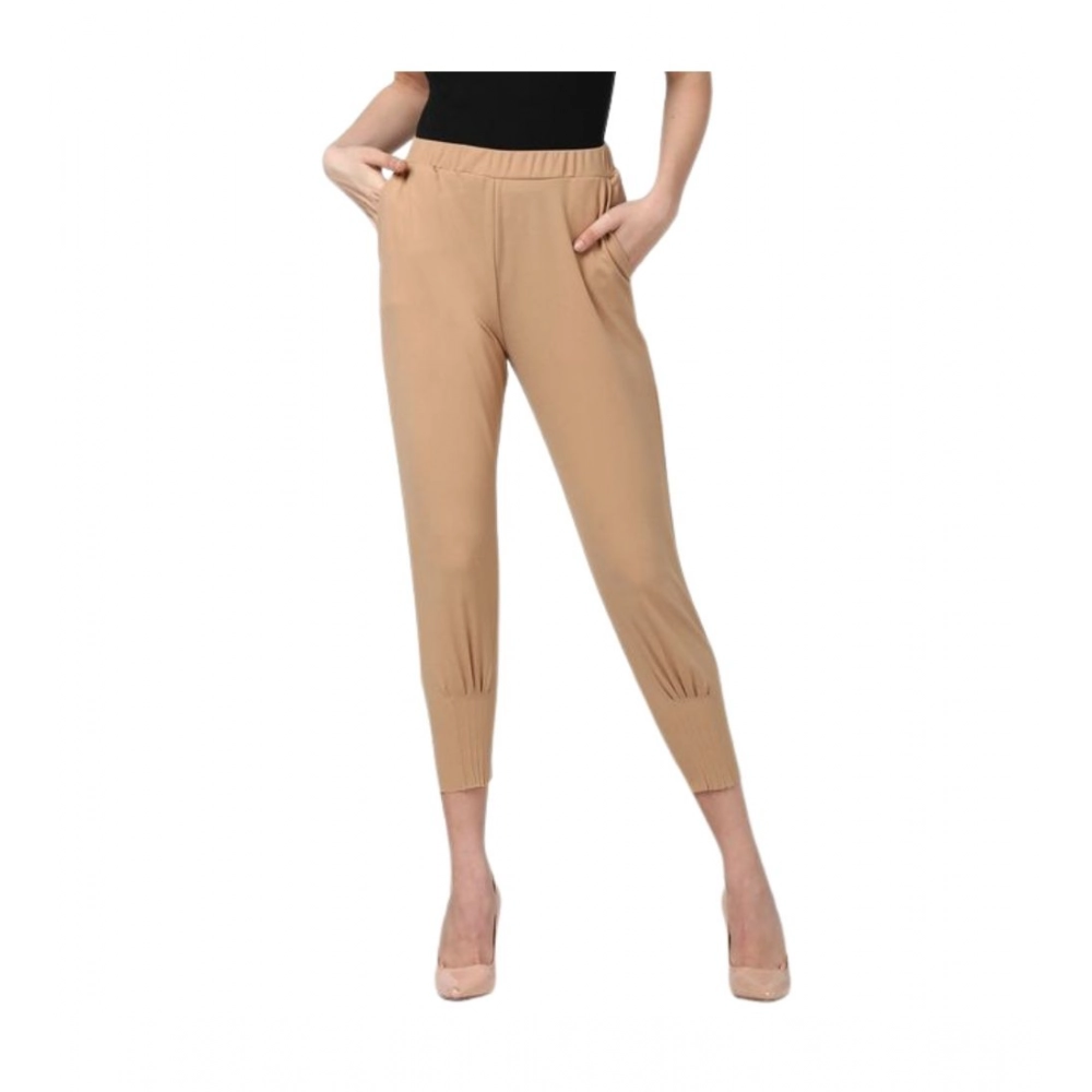 PID-65508-Women-s-Polyester-Solid-Elasticated-Trousers-Beige-1-1000x1000-1.webp Women's Polyester Solid Elasticated Trousers (Beige) - Image 1