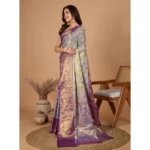 Women's Jacquard Saree With Unstitched Blouse 5.5Mtr (Multicolor)