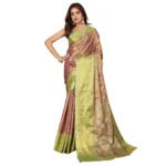 Women's Jacquard Saree With Unstitched Blouse 5.5Mtr (Multicolor) - Image 4