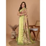 Women's Jacquard Saree With Unstitched Blouse 5.5Mtr (Multicolor)