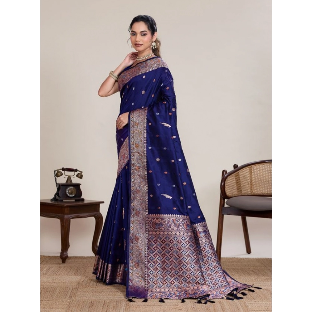 PID-65606-Women-s-Jacquard-Woven-Saree-With-Unstitched-Blouse-5-5-Mtr-Navy-2-1000x1000-1.webp Women's Jacquard Woven Saree With Unstitched Blouse 5.5Mtr (Navy) - Image 1