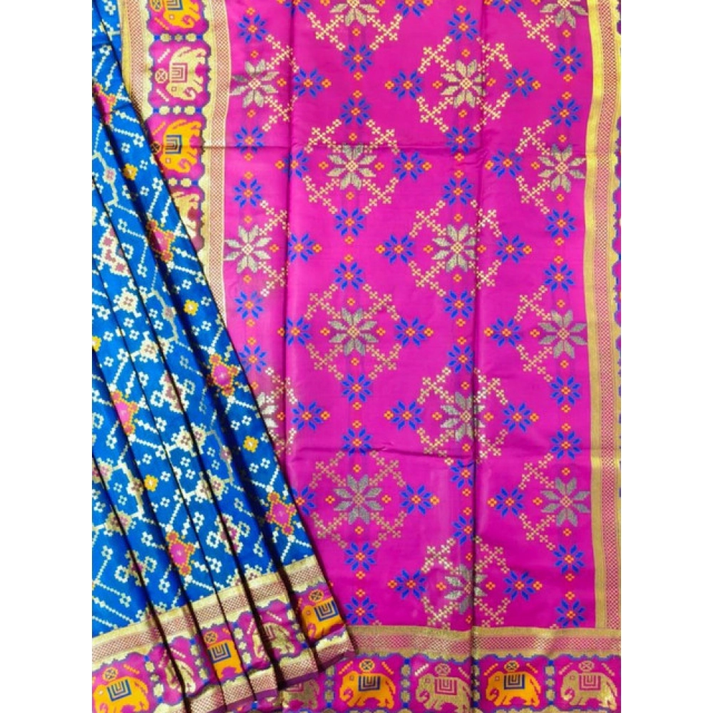 PID-65631-Generic-Women-S-Patola-Silk-Meena-And-Zari-Woven-Saree-With-Unstitched-Blouse-5-5-Mtr-Pin-1000x1000-1.webp Women's Patola Silk Meena And Zari Woven Saree With Unstitched Blouse 5.5Mtr (Pink) - Image 1
