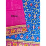 Women's Patola Silk Meena And Zari Woven Saree With Unstitched Blouse 5.5Mtr (Pink) - Image 2