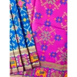 Women's Patola Silk Meena And Zari Woven Saree With Unstitched Blouse 5.5Mtr (Pink) - Image 3