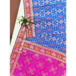 Women's Patola Silk Meena And Zari Woven Saree With Unstitched Blouse 5.5Mtr (Pink) - Image 4