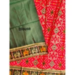 Women's Patola Silk Meena And Zari Woven Saree With Unstitched Blouse 5.5Mtr (Red) - Image 2