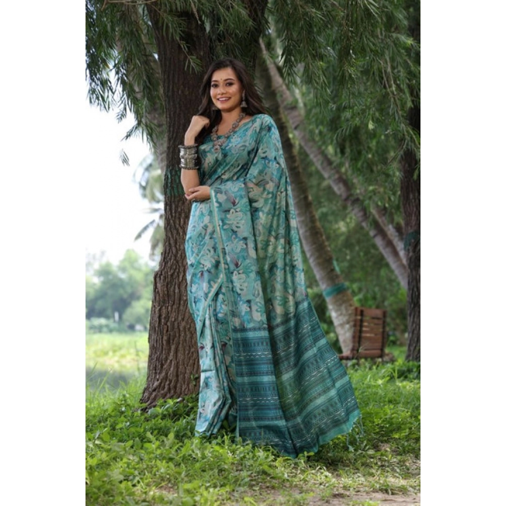 PID-65676-Generic-Women-S-Faux-Tussar-Silk-Abstract-Print-Saree-With-Unstitched-Blouse-5-5-Mtr-Sea-1000x1000-1.webp Women's Faux_Tussar_Silk Abstract_Print Saree With Unstitched Blouse 5.5Mtr (Sea_Green) - Image 1