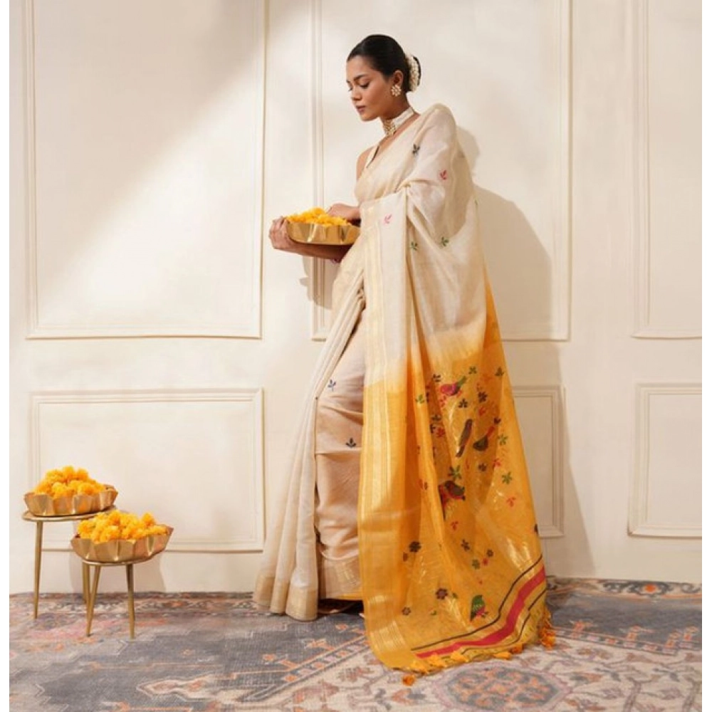 PID-65692-Generic-Women-S-Blended-Cotton-Woven-Motifs-Saree-With-Unstitched-Blouse-5-5-Mtr-Mustard-1000x1000-1.webp Women's Blended_Cotton Woven_Motifs Saree With Unstitched Blouse 5.5Mtr (Mustard) - Image 1