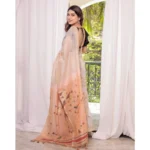 Women's Blended_Cotton Woven_Motifs Saree With Unstitched Blouse 5.5Mtr (Peach) - Image 3