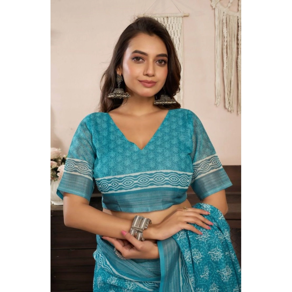 PID-65906-Women-s-Faux-Linen-Floral-Print-Ready-to-wear-Saree-With-Unstitched-Blouse-5-5-Mtr-Aqua-B-1000x1000-1.webp Women's Faux Linen Floral Print Ready to wear Saree With Unstitched Blouse 5.5Mtr (AquaBlue) - Image 1