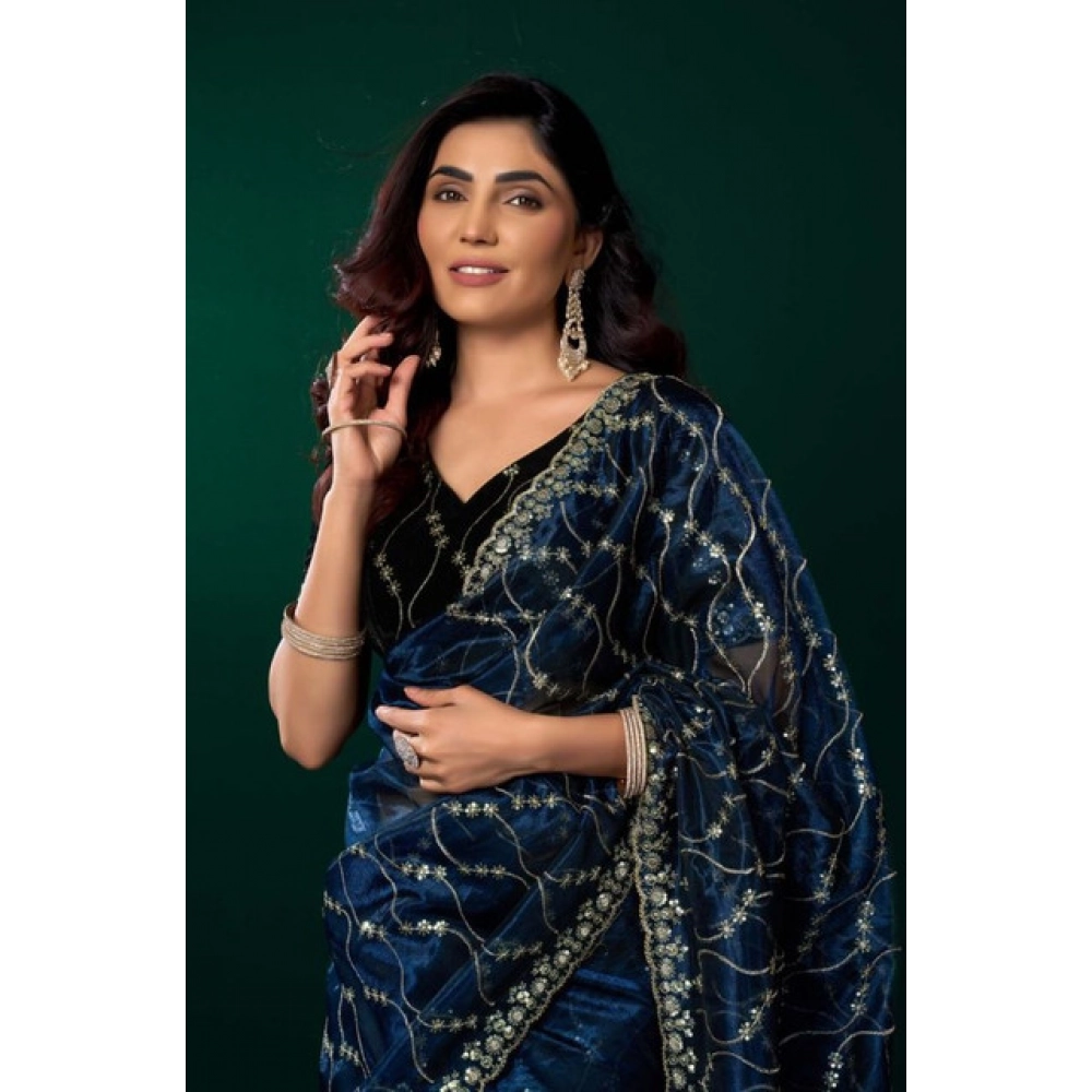 PID-65941-Women-s-Net-Sequence-Saree-With-Unstitched-Blouse-5-5-Mtr-Blue-4-1000x1000-1.webp Women's Net Sequence Saree With Unstitched Blouse 5.5Mtr (Blue) - Image 1