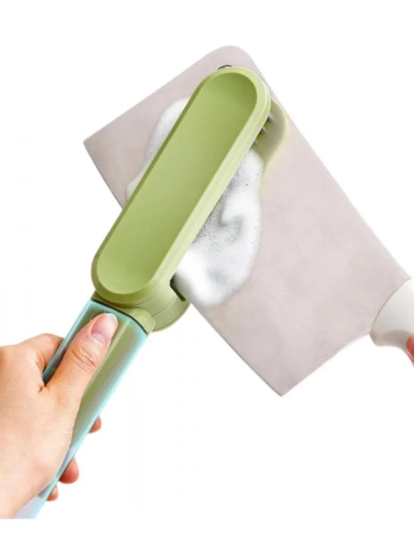 Stainless Steel-Plastic Solid Kitchen Knife Cleaner Brush (Green)