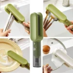 Stainless Steel-Plastic Solid Kitchen Knife Cleaner Brush (Green) - Image 3