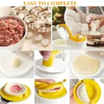 Plastic Solid Dumpling Maker Mold Press (Yellow-White) - Image 2