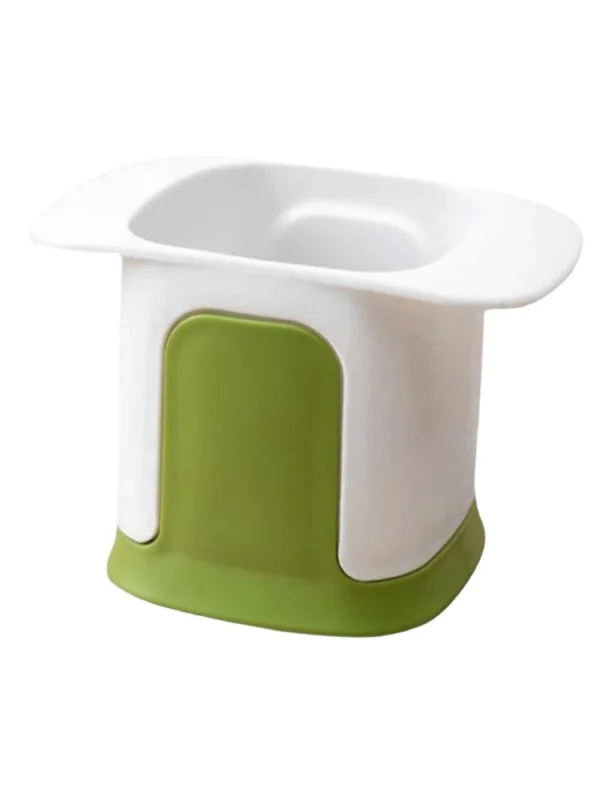 ABS Plastic Solid Hand Pressure Vegetable Chopper and Dicer (Green-White)