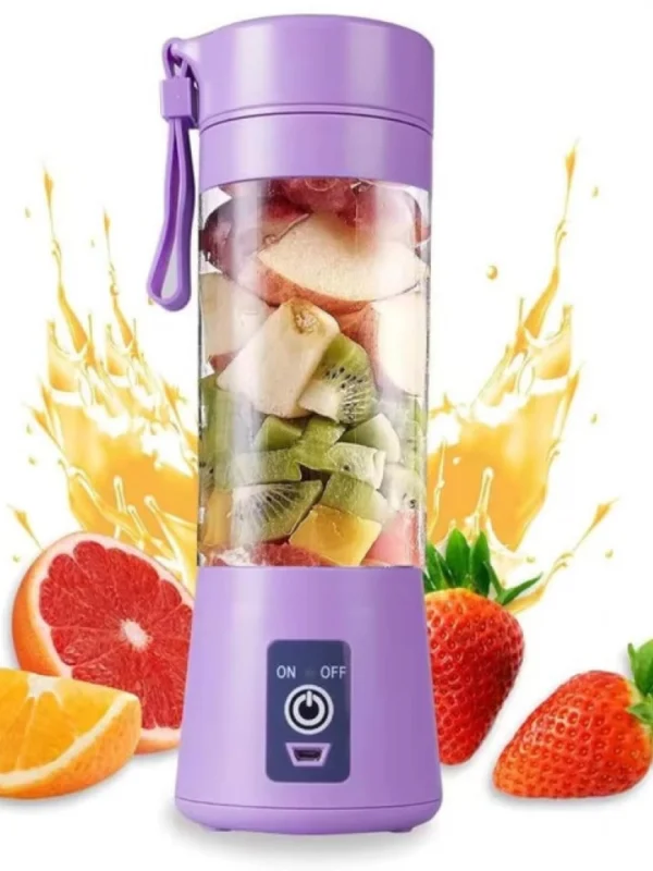 Plastic Solid Electric USB Juicer (Purple)