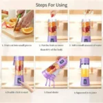 Plastic Solid Electric USB Juicer (Purple) - Image 2