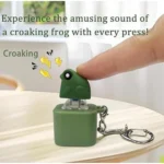 Plastic Solid Frog Croaking Keychain (Multicolor) - Image 4