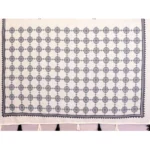 Women's Linen Cotton Printed Saree With Unstitched Blouse 5.5Mtr (Off White) - Image 3